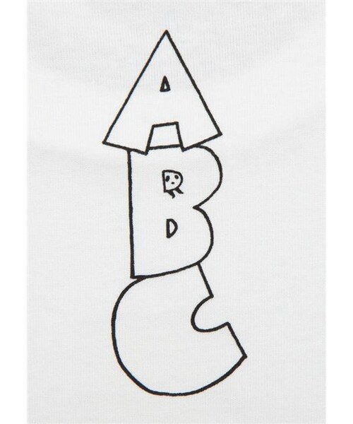 Design Tshirts Store graniph（デザイン　ティーシャツ　ストア　グラニフ）の「ABC パンダ（トップス・ホワイト・90/100/110/120/130/140）」の5枚目の写真