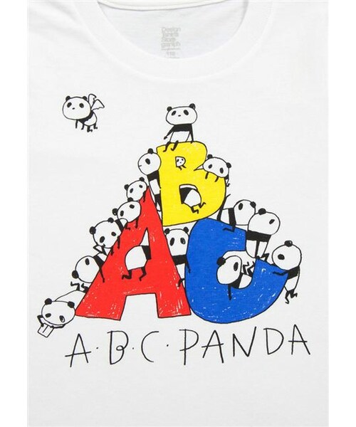 Design Tshirts Store graniph（デザイン　ティーシャツ　ストア　グラニフ）の「ABC パンダ（トップス・ホワイト・90/100/110/120/130/140）」の8枚目の写真