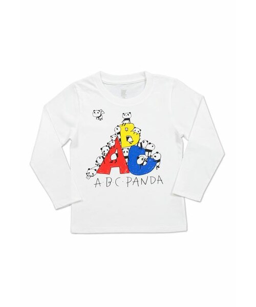 Design Tshirts Store graniph（デザイン　ティーシャツ　ストア　グラニフ）の「ABC パンダ（トップス・ホワイト・90/100/110/120/130/140）」の7枚目の写真