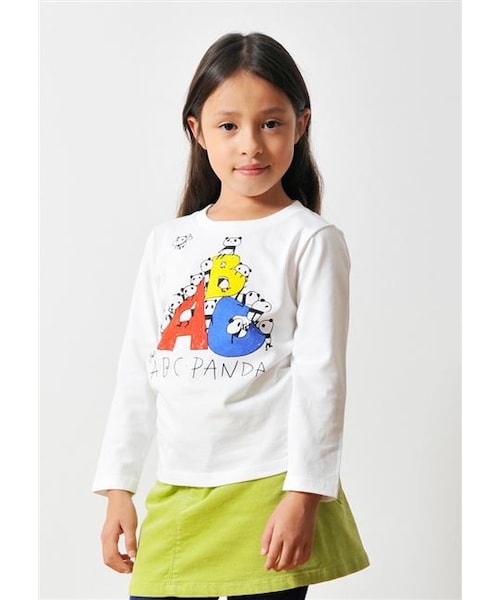 Design Tshirts Store graniph（デザイン　ティーシャツ　ストア　グラニフ）の「ABC パンダ（トップス・ホワイト・90/100/110/120/130/140）」の9枚目の写真