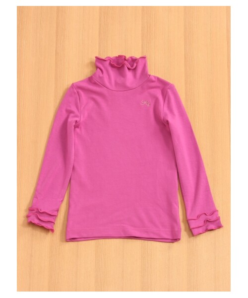 HAKKA KIDS（ハッカキッズ）の「☆モダールハイネックTシャツ（トップス・レディース・ピンク/グレー/オフホワイト・120/130/110/100）」の3枚目の写真