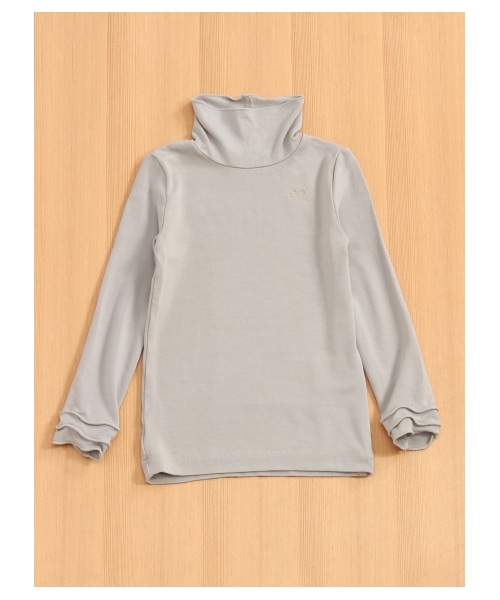 HAKKA KIDS（ハッカキッズ）の「☆モダールハイネックTシャツ（トップス・レディース・ピンク/グレー/オフホワイト・120/130/110/100）」の2枚目の写真