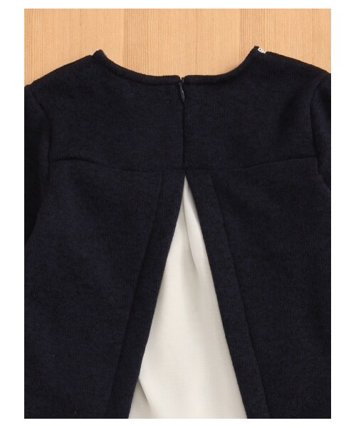 HAKKA KIDS（ハッカキッズ）の「ニット風裏毛裏起毛OP（ワンピース/ドレス・レディース・ネイビー/杢グレー・130/100/110/120）」の6枚目の写真