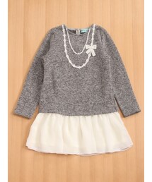 HAKKA KIDS | ニット風裏毛裏起毛OP(ワンピース/ドレス)