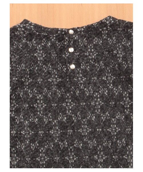 HAKKA KIDS（ハッカキッズ）の「プリーツSK付きレーシーニットOP（ワンピース/ドレス・レディース・生成/チャコール・100/110/120/130）」の6枚目の写真