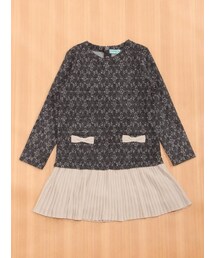 HAKKA KIDS | プリーツSK付きレーシーニットOP(ワンピース/ドレス)