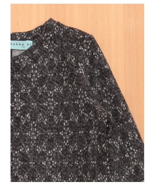 HAKKA KIDS（ハッカキッズ）の「プリーツSK付きレーシーニットOP（ワンピース/ドレス・レディース・生成/チャコール・100/110/120/130）」の7枚目の写真