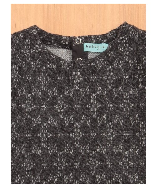 HAKKA KIDS（ハッカキッズ）の「プリーツSK付きレーシーニットOP（ワンピース/ドレス・レディース・生成/チャコール・100/110/120/130）」の5枚目の写真