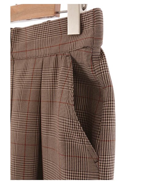 SEVENDAYS=SUNDAY（セブンデイズサンデイ）の「【Special Price】・タックワイドパンツ（パンツ・ブラウン/ストライプ・M/L）」の9枚目の写真