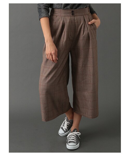SEVENDAYS=SUNDAY（セブンデイズサンデイ）の「【Special Price】・タックワイドパンツ（パンツ・ブラウン/ストライプ・M/L）」の3枚目の写真
