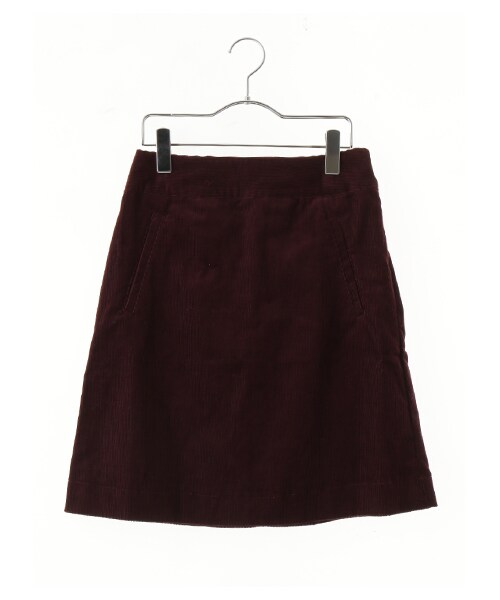 E hyphen world gallery（イーハイフンワールドギャラリー）の「・コールテン台形ひざ丈スカート（スカート・アイボリー/チャコールグレー/ダークレッド/キャメル/ネイビー・F）」の4枚目の写真