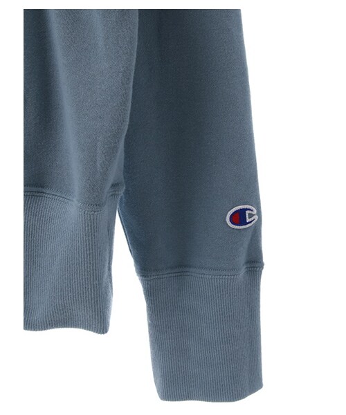 E hyphen world gallery（イーハイフンワールドギャラリー）の「・F Champion ロゴ刺繍パーカー（トップス・オフホワイト/杢グレー/ブラック/ピンク/ライトグリーン/ブルー・140cm/150cm/160cm）」の12枚目の写真