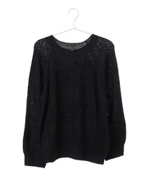 E hyphen world gallery | ・畦編みボリュームスリーブニットプルオーバー(トップス)