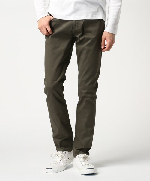 UNION STATION（ユニオンステーション）の「5ポケットストレッチパンツ（チノパンツ・メンズ・オフホワイト/ブラック/ベージュ/カーキ/ネイビー・SMALL/MEDIUM/LARGE/LL）」の4枚目の写真