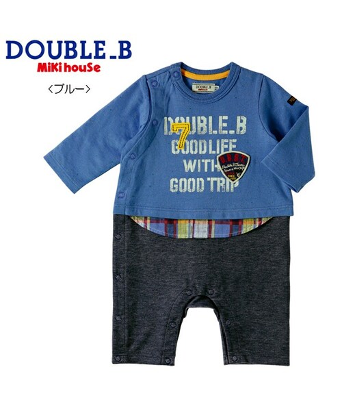 MIKI HOUSE（ミキハウス）の「【ダブルB】シャツ重ね着風  