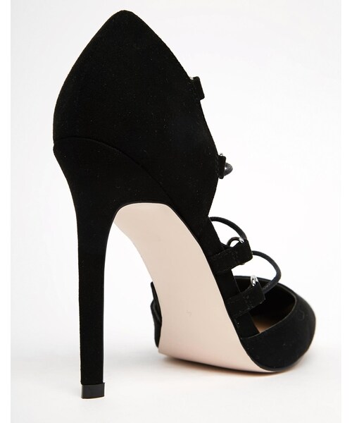 asos（エイソス）の「ASOS COLLECTION ASOS PROP Lace Up Pointed High Heels（パンプス・レディース・Black・US 10/US 11/US 4/US 5/US 6/US 7/US 8/US 9）」の2枚目の写真