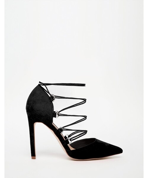 asos（エイソス）の「ASOS COLLECTION ASOS PROP Lace Up Pointed High Heels（パンプス・レディース・Black・US 10/US 11/US 4/US 5/US 6/US 7/US 8/US 9）」の3枚目の写真