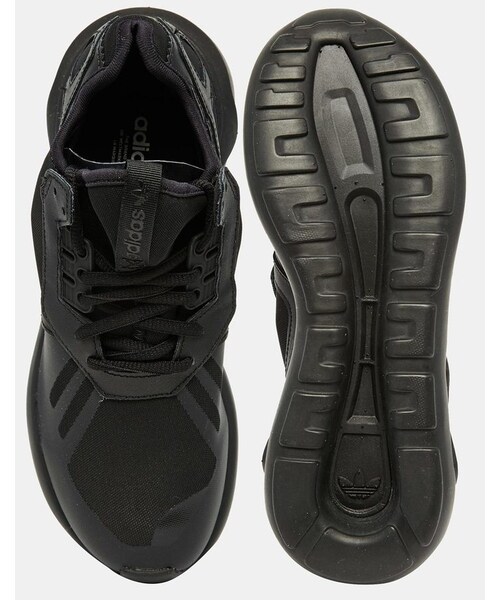 adidasï¼ã¢ãã£ãã¹ï¼ã®ãadidas Originals Black Tubular Leather Sneakersï¼ã¹ãã¼ã«ã¼ï¼ã - WEAR