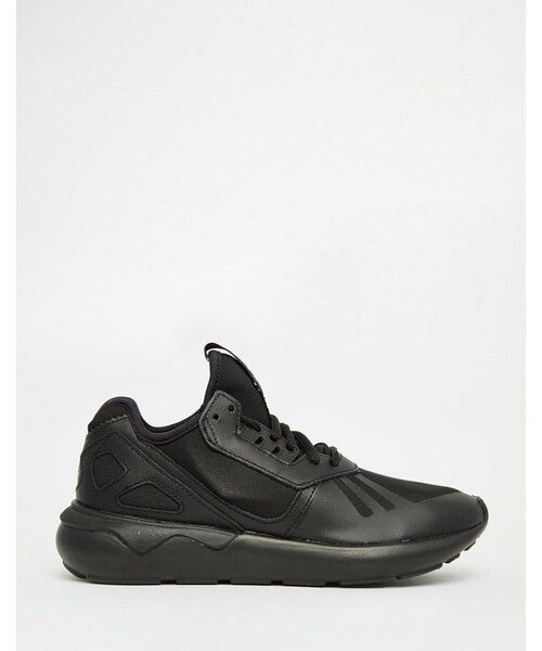 adidasï¼ã¢ãã£ãã¹ï¼ã®ãadidas Originals Black Tubular Leather Sneakersï¼ã¹ãã¼ã«ã¼ï¼ã - WEAR