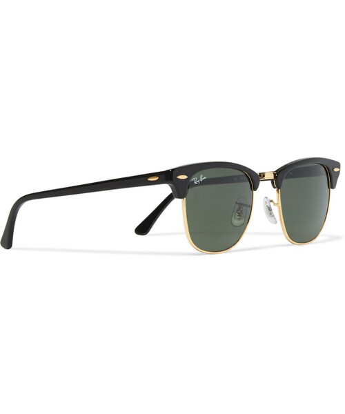 Ray-Ban（レイバン）の「Ray-Ban Clubmaster Square-Frame Acetate Sunglasses（サングラス・メンズ・Black・One size）」の4枚目の写真