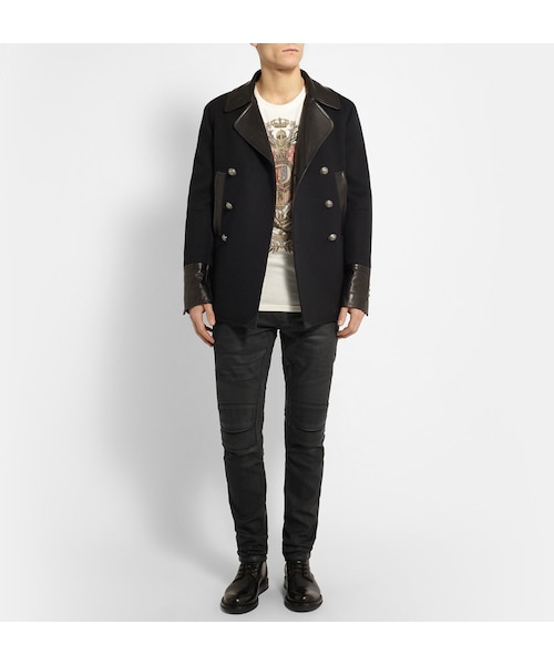 BALMAIN（バルマン）の「Balmain Skinny-Fit Waxed-Denim Jeans
