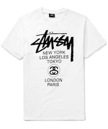 STUSSY | Stüssy World Tour Printed Cotton-Jersey T-Shirt(Tシャツ/カットソー)
