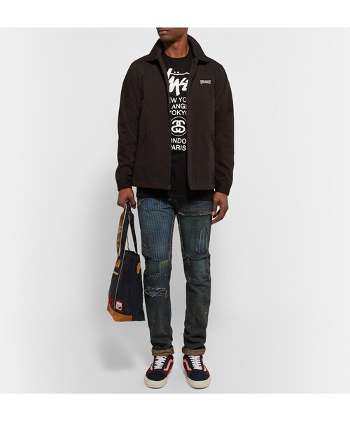 STUSSY（ステューシー）の「Stüssy World Tour Printed Cotton-Jersey T-Shirt（Tシャツ/カットソー・メンズ・Black・S/M/L/XL/XXL）」の5枚目の写真