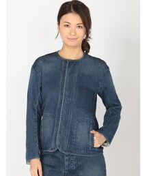 Rinajour | Rinajour(リナジュール)異素材切替えシャツジャケット(ジャケット/アウター)