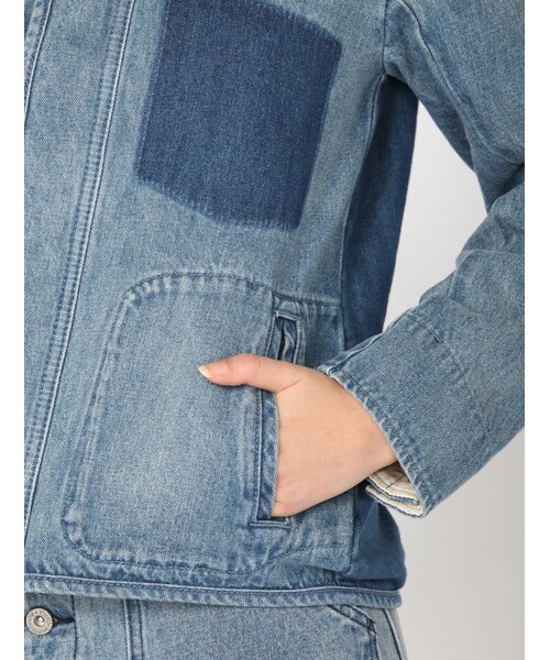Rinajour(リナジュール)の「Rinajour(リナジュール)異素材切替えシャツジャケット(ジャケット/アウター・レディース・INDIGO/USED・F)」の7枚目の写真