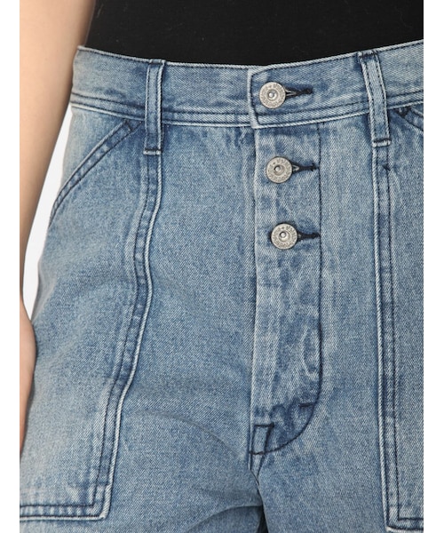 Rinajour（リナジュール）の「Rinajour(リナジュール)デニムクロップドパンツ（パンツ・レディース・INDIGO/USED・2/1）」の6枚目の写真