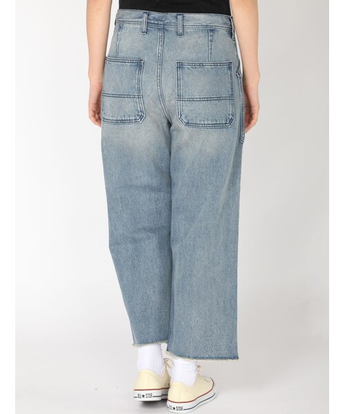 Rinajour（リナジュール）の「Rinajour(リナジュール)デニムクロップドパンツ（パンツ・レディース・INDIGO/USED・2/1）」の5枚目の写真