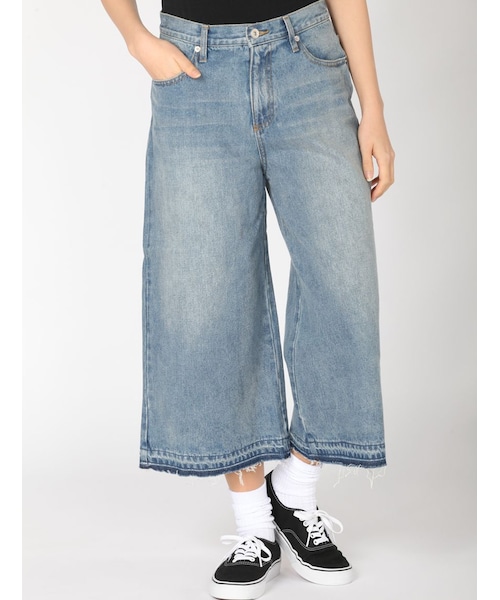 Rinajour（リナジュール）の「Rinajour(リナジュール)デニムワイドパンツ（パンツ・レディース・INDIGO/USED・2/1）」の3枚目の写真