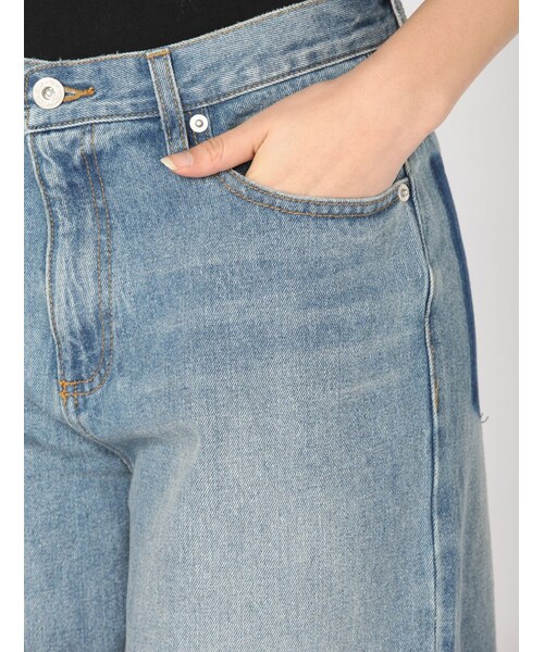Rinajour（リナジュール）の「Rinajour(リナジュール)デニムワイドパンツ（パンツ・レディース・INDIGO/USED・2/1）」の7枚目の写真