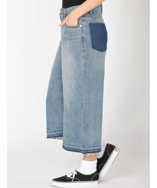 Rinajour（リナジュール）の「Rinajour(リナジュール)デニムワイドパンツ（パンツ・レディース・INDIGO/USED・2/1）」の4枚目の写真
