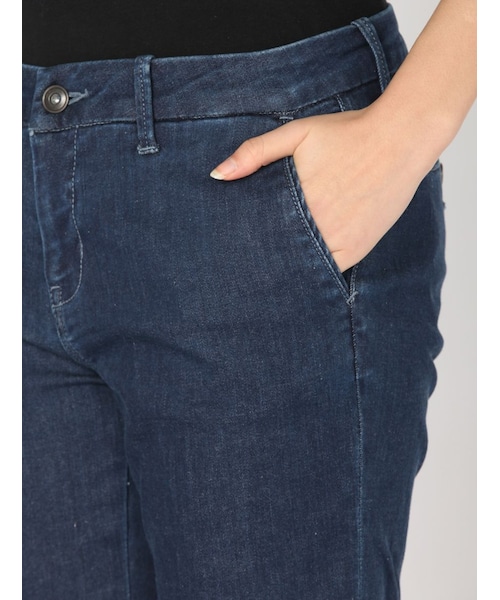 Rinajour（リナジュール）の「Rinajour(リナジュール)デニムトラウザーパンツ（パンツ・レディース・INDIGO/USED・2/1）」の5枚目の写真
