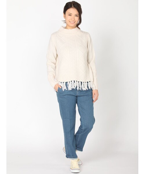 Rinajour（リナジュール）の「Rinajour(リナジュール)デニムトラウザーパンツ（パンツ・レディース・INDIGO/USED・2/1）」の10枚目の写真