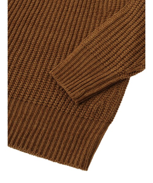 w closet（ダブルクローゼット）の「片畦タートルニット（トップス・レディース・オフホワイト/ピンクベージュ/グレー/キャメル/カーキ・FREE）」の10枚目の写真