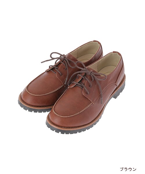 w closet（ダブルクローゼット）の「レースアップタンク底シューズ（シューズ・レディース・キャメル/ブラウン/ブラック・M/L）」の3枚目の写真