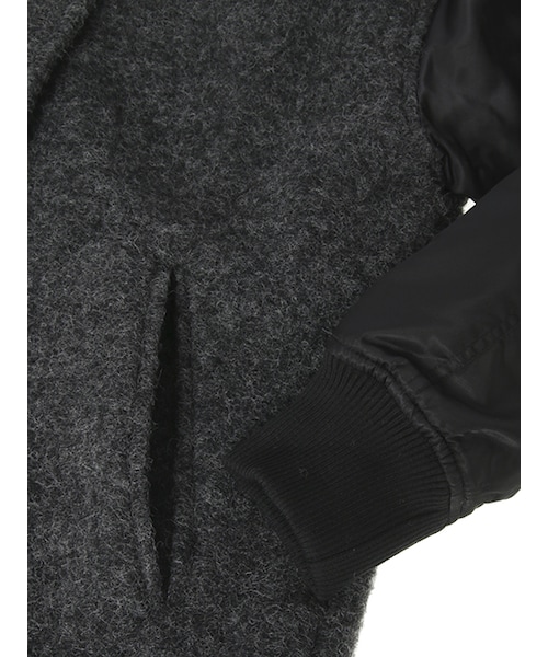 w closet(ダブルクローゼット)の「袖切替MA-1(ジャケット/アウター・レディース・カーキ/Dグレー・FREE)」の9枚目の写真