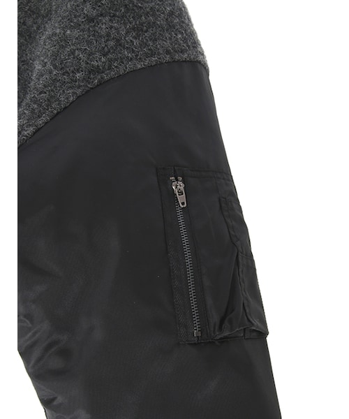 w closet(ダブルクローゼット)の「袖切替MA-1(ジャケット/アウター・レディース・カーキ/Dグレー・FREE)」の8枚目の写真