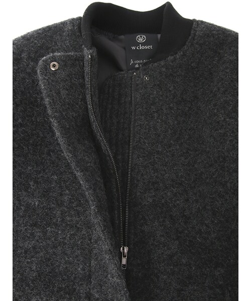 w closet(ダブルクローゼット)の「袖切替MA-1(ジャケット/アウター・レディース・カーキ/Dグレー・FREE)」の7枚目の写真