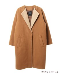 w closet | フェイクウールノーカラーコート(ジャケット/アウター)