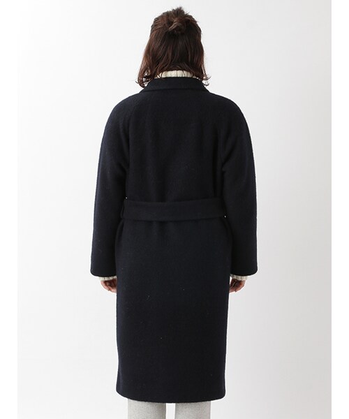 w closet(ダブルクローゼット)の「ウール混ガウンコート(ジャケット/アウター・レディース・ライトグレー/キャメル/ネイビー・FREE)」の6枚目の写真