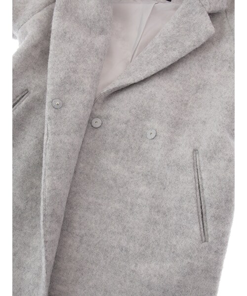 w closet(ダブルクローゼット)の「ウール混ガウンコート(ジャケット/アウター・レディース・ライトグレー/キャメル/ネイビー・FREE)」の9枚目の写真