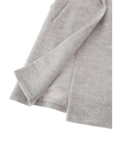 w closet(ダブルクローゼット)の「ウール混ガウンコート(ジャケット/アウター・レディース・ライトグレー/キャメル/ネイビー・FREE)」の10枚目の写真