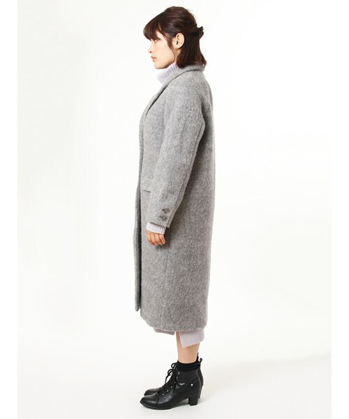 w closet（ダブルクローゼット）の「スライバーチェスターコート（ジャケット/アウター・レディース・ラベンダー/キャメル/グレー/チャコール・FREE）」の6枚目の写真