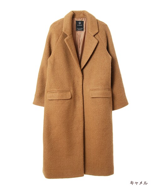 w closet（ダブルクローゼット）の「スライバーチェスターコート（ジャケット/アウター・レディース・ラベンダー/キャメル/グレー/チャコール・FREE）」の3枚目の写真