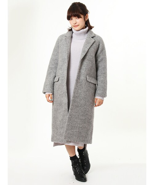 w closet（ダブルクローゼット）の「スライバーチェスターコート（ジャケット/アウター・レディース・ラベンダー/キャメル/グレー/チャコール・FREE）」の12枚目の写真