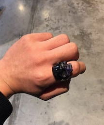 Virgo x Garni スカルリング　23号　パープル VIRGOwearworks（ヴァルゴウェアワークス）の「VIRGO×GARNI “051 SKULL