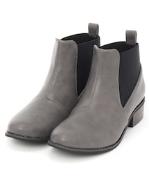 mysty woman | スタックヒールサイドゴアショートブーツ(シューズ)